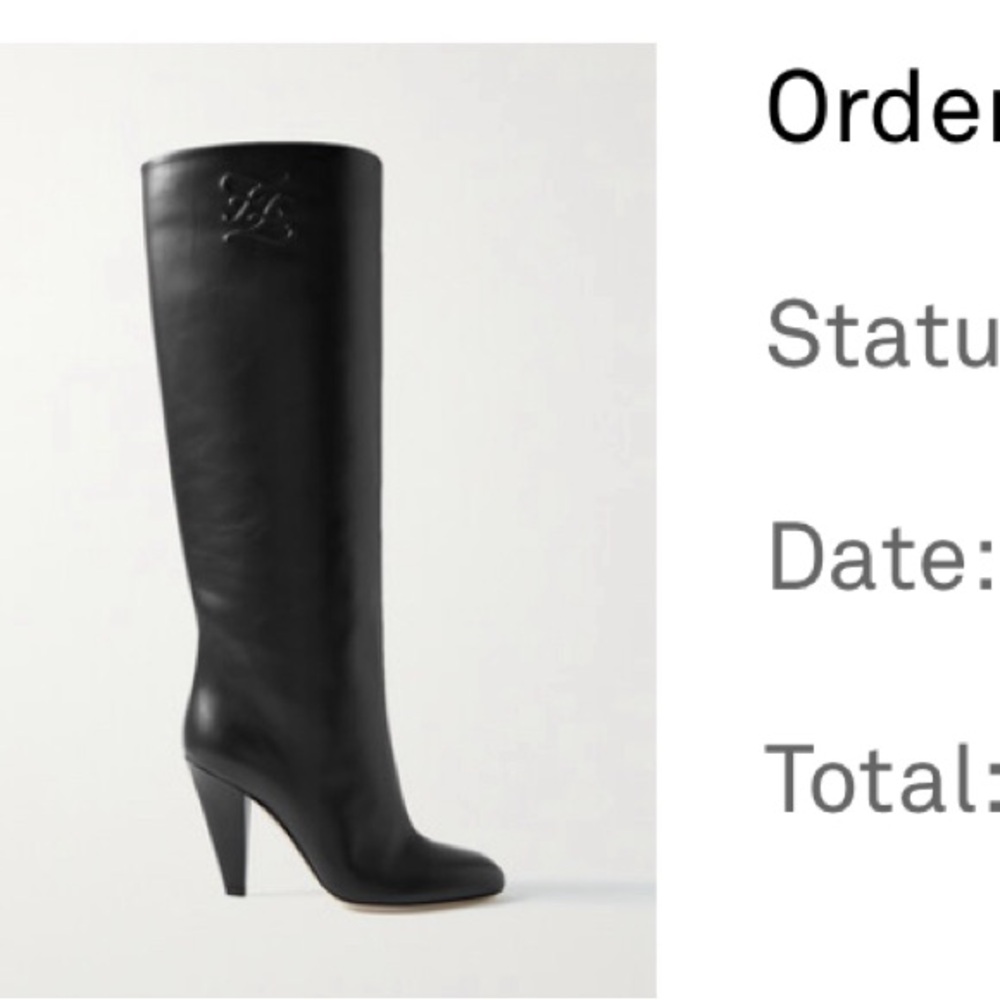 Black 95mm Calf Leather boot